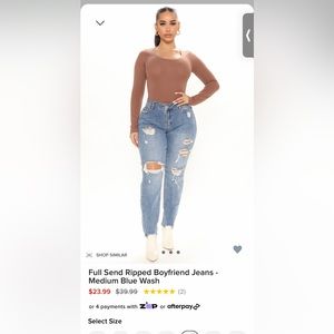 Kylie High - Rise Boyfriend jeans Medium color never worn !!